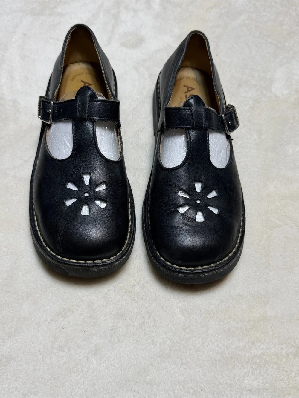 Aster Maryjane Black rubber soled leather Dress shoes Size 36 (us 6) Great shape